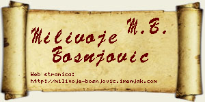 Milivoje Bošnjović vizit kartica